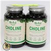 Image 1 : 2 BOTTLES CHOLINE CAPSULES, ANXIETY RELIEF,