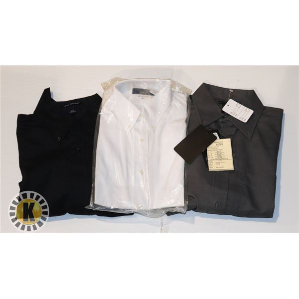 DRESS LADIES SHIRTS 3 IN A BAG ASSORTED MEDIUM