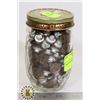 Image 1 : JAR OF FABRIC BUTTONS