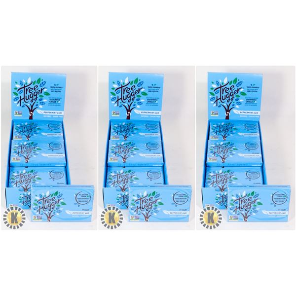 3 BOXES OF TREE HUGGER PEPPERMINT GUM - 12 PACKS