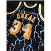 Image 1 : SHAQUILLE ONEAL SIGNED MITCHELL AND NESS LIGHTNING LA LAKERS AUTHENTIC JERSEY (SCHWARTZ COA)