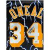 Image 2 : SHAQUILLE ONEAL SIGNED MITCHELL AND NESS LIGHTNING LA LAKERS AUTHENTIC JERSEY (SCHWARTZ COA)