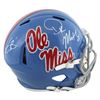 Image 2 : Ole Miss A.J. Brown & D.K. Metcalf Signed Full Size Speed Rep Helmet BAS Witness