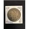 Image 1 : 1887 USA MORGAN SILVER DOLLAR (NEW ORLEANS MINTED)