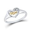 Image 1 : Diamond Mom Heart Ring .02 Cttw Sterling Silver