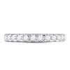 Image 2 : Diamond Machine-Set Eternity Wedding Band 1 Cttw 14kt White Gold