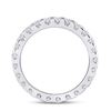Image 4 : Diamond Machine-Set Eternity Wedding Band 1 Cttw 14kt White Gold
