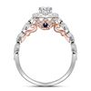 Image 3 : Diamond Solitaire Bridal Wedding Engagement Ring 3/4 Cttw 14kt Two-tone Gold