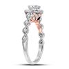 Image 4 : Diamond Solitaire Bridal Wedding Engagement Ring 3/4 Cttw 14kt Two-tone Gold