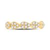 Image 2 : Diamond Teardrop Stackable Band Ring 1/3 Cttw 10kt Yellow Gold