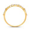 Image 3 : Diamond Teardrop Stackable Band Ring 1/3 Cttw 10kt Yellow Gold