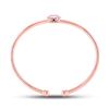 Image 4 : Diamond Cluster Bangle Bracelet 1/2 Cttw 14kt Rose Gold