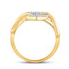 Image 3 : Diamond Infinity Twist Heart Ring 1/10 Cttw 10kt Yellow Gold