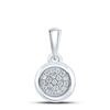 Image 1 : Diamond Cluster Pendant 1/6 Cttw 10kt White Gold