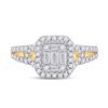 Image 2 : Baguette Diamond Square Ring 3/4 Cttw 14kt Yellow Gold