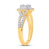 Image 3 : Baguette Diamond Square Ring 3/4 Cttw 14kt Yellow Gold