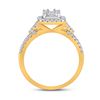 Image 4 : Baguette Diamond Square Ring 3/4 Cttw 14kt Yellow Gold