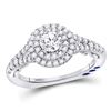Image 1 : Diamond Solitaire Bridal Wedding Engagement Ring 1 Cttw 14kt White Gold
