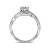 Image 4 : Diamond Bridal Wedding Ring Band Set 3/8 Cttw 14kt White Gold