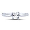 Image 2 : Princess Diamond Solitaire Bridal Wedding Engagement Ring 3/8 Cttw 14kt White Gold