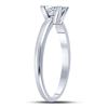 Image 3 : Princess Diamond Solitaire Bridal Wedding Engagement Ring 3/8 Cttw 14kt White Gold