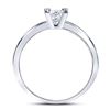 Image 4 : Princess Diamond Solitaire Bridal Wedding Engagement Ring 3/8 Cttw 14kt White Gold