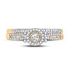 Image 2 : Diamond Bridal Wedding Ring Band Set 1/3 Cttw 10kt Yellow Gold