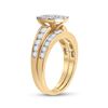 Image 4 : Princess Diamond Bridal Wedding Ring Band Set 1-3/8 Cttw 14kt Yellow Gold