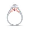 Image 3 : Diamond Bridal Wedding Ring Band Set 1 Cttw 14kt Two-tone Gold