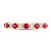 Image 2 : Lab-Created Ruby Band Ring 1 Cttw 10kt Yellow Gold