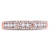 Image 4 : Diamond Triple Row Band Ring 1/2 Cttw 14kt Rose Gold