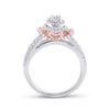 Image 4 : Oval Diamond Bridal Wedding Ring Band Set 1 Cttw 14kt Two-tone Gold
