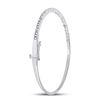 Image 4 : Diamond Stackable Bangle Bracelet 1/2 Cttw 10kt White Gold