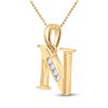 Image 2 : Diamond N Initial Letter Pendant 1/20 Cttw 10kt Yellow Gold