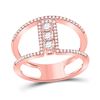 Image 1 : Diamond Fashion 3-stone Ring 3/8 Cttw 10kt Rose Gold