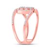 Image 3 : Diamond Fashion 3-stone Ring 3/8 Cttw 10kt Rose Gold