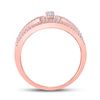 Image 4 : Diamond Fashion 3-stone Ring 3/8 Cttw 10kt Rose Gold