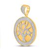 Image 2 : Mens Diamond Tree of Life Charm Pendant 7/8 Cttw 10kt Yellow Gold
