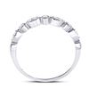 Image 4 : Diamond Marquise Dot Stackable Band Ring 1/6 Cttw 10kt White Gold