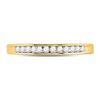 Image 2 : Channel-set Diamond Wedding Band 1/6 Cttw 14kt Yellow Gold