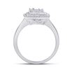 Image 3 : Baguette Diamond Square Ring 7/8 Cttw 14kt White Gold