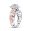 Image 3 : Pear Diamond Bridal Wedding Ring Band Set 1 Cttw 14kt Two-tone Gold