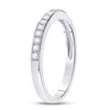 Image 3 : Diamond Single Row Band Ring 1/4 Cttw 10kt White Gold