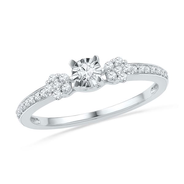 Diamond Solitaire Promise Ring 1/4 Cttw 10kt White Gold