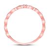 Image 4 : Diamond Stackable Band Ring .01 Cttw 10kt Rose Gold