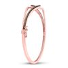 Image 3 : Brown Diamond Bangle Bracelet 1/2 Cttw 14kt Rose Gold