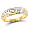 Image 3 : His Hers Diamond Cluster Matching Wedding Set 5/8 Cttw 14kt Yellow Gold