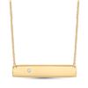 Image 1 : Diamond Rectangle Bar Necklace .02 Cttw 10kt Yellow Gold