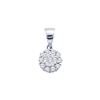 Image 1 : Diamond Flower Cluster Pendant 1/4 Cttw 14kt White Gold