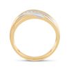 Image 3 : Mens Diamond Wedding Band Ring 1/4 Cttw 10kt Yellow Gold